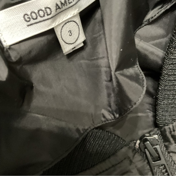 GOOD AMERICAN SHEER PLEAT JACKET Size 3 L Black NWT - Picture 6 of 7